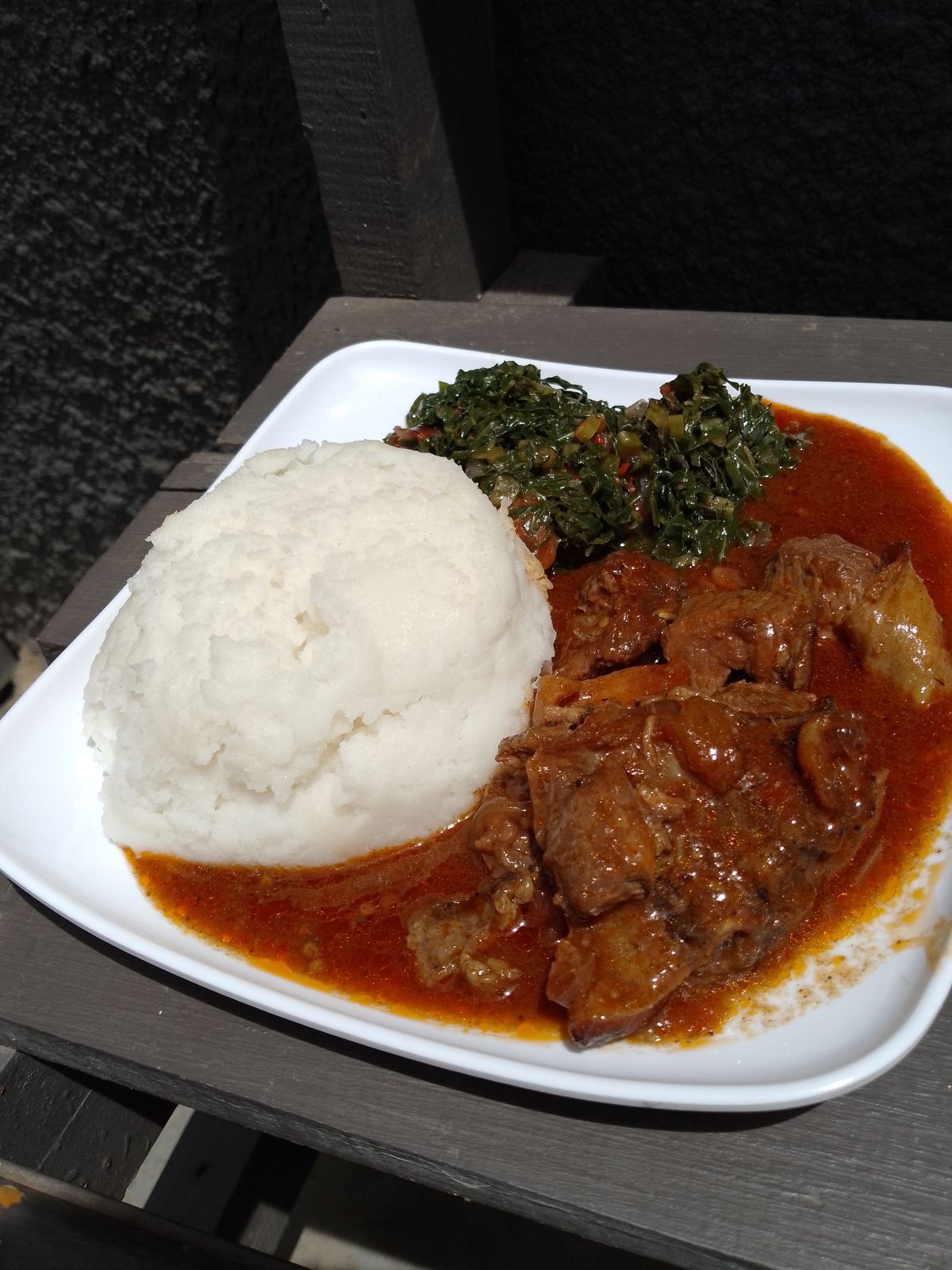 Authentic Kenyan chicken curry with rice